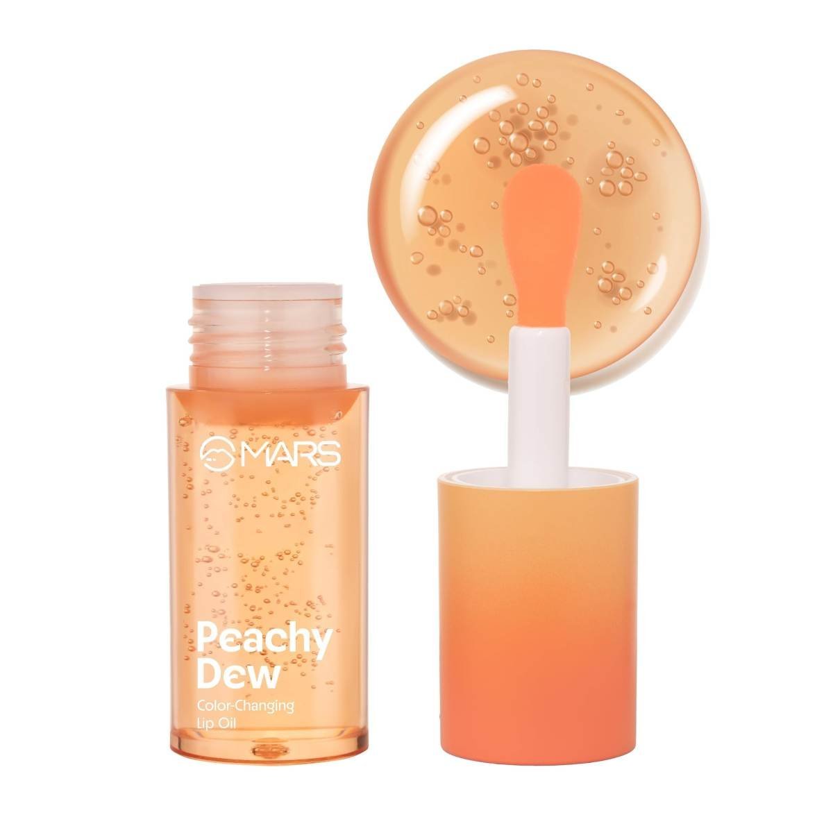 uk7125Pbl0XXL-1-1.jpg MARS Color Changing Lip Oil (3.5ml) (04-PEACHY DEW) With Fat Applicator | Skin Nourishing Ingredients - Olive Fruit Oil, Jojoba Oil | Hydrating & Moisturising | Plumping Effect - Fast UK Delivery - Image 1