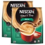 Nescafe 3 in 1 Rich Coffee, 25 Sachets Bag, 2 X 475 G, Ground - Fast UK Delivery