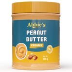 Abbie's Peanut Butter Creamy (510g-Pack of 1) with 26g Protein Per 100g Serving, Zero Trans Fat/Cholesterol, Keto Friendly,100% Vegan, Good Source of Fat for Athletes, Body Builders - Fast UK Delivery