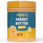Abbie's Peanut Butter Creamy (510g-Pack of 1) with 26g Protein Per 100g Serving, Zero Trans Fat/Cholesterol, Keto Friendly,100% Vegan, Good Source of Fat for Athletes, Body Builders - Fast UK Delivery