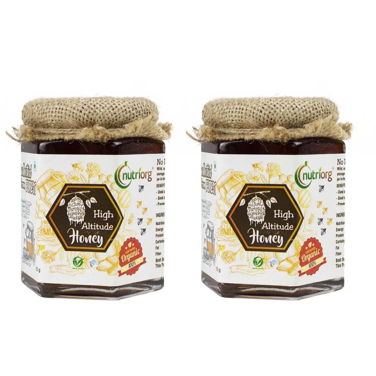 uk712JMj3vGZL-1.jpg Nutriorg Certified Organic High Altitude Honey 250g (Pack of 2) | 100% Pure, Unadulterated, and NMR Approved | Raw Himalayan Honey for Weight Management, Energy Boost & Immunity | No Added Sugar | Natural Sweetener - Fast UK Delivery - Image 1