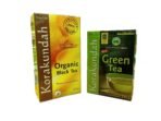 KORAKUNDAH Organic Black Tea FOP (Flowery Orange Pekoe) 250 g | KORAKUNDAH Organic Green Tea 250 g | Pack of 2 | Total 500 g | India's Finest Chamraj Nilgiri Tea - Fast UK Delivery