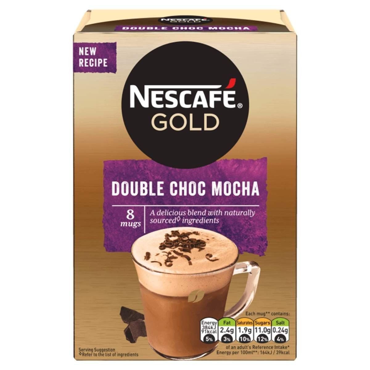 uk712NN2WdoL-1.jpg Nescafe Gold Double Choc Mocha Powder Pouch, 184 gram, Bag - Fast UK Delivery - Image 1