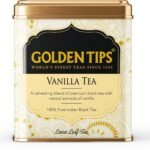 Golden Tips Vanilla Flavour Loose Leaves Black Tea Tin Can (100 Gram, 50 cups) - Fast UK Delivery