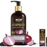 WOW Skin Science Caffeine Face Serum - Quick Absorbing - OIL FREE - Anti-Aging & WOW Skin Science Red Onion Black Seed Oil Shampoo with Red Onion Seed Oil Extract Combo - Fast UK Delivery
