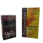 KORAKUNDAH Decaf Green Tea Dip Tea 25 g | KORAKUNDAH Organic Black Tea 250 g | Pack of 2 | Total 275 g | India's Finest Chamraj Nilgiri Tea - Fast UK Delivery