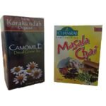 KORAKUNDAH Decaf Green Tea Dip Tea 25 g | CHAMRAJ Masala Chai 250 g | Pack of 2 | Total 275 g | India's Finest Chamraj Nilgiri Tea - Fast UK Delivery
