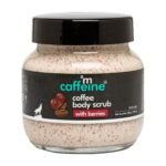 mCaffeine Berries & Coffee Body Scrub for Tan Removal | Creamy Body Scrub for Dry Skin | Exfoliating Scrub for Body for both Women and Men - 200gm - Fast UK Delivery