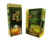 KORAKUNDAH Organic Black Tea 25 Dip Bags | KORAKUNDAH Organic Green Tea 25 Dip Bags | Pack of 2 | Total 50 Dip Bags | India's Finest Chamraj Nilgiri Tea - Fast UK Delivery