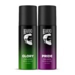 Beardo Glory & Pride Perfume Body Spray (Set of 2) Get compliments with Long lasting Fougere, Aromatic Deodorant Brand | Gift For Brother | Gift For Friends - Fast UK Delivery