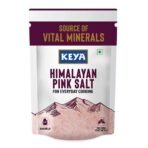 Keya Himalayan Pink Salt 1kg | Mineral rich Salt for Healthy Cooking | Sendha Namak for Healthy Life | Mineral Rich Salt | Low Sodium | Packed with 84 Minerals - Fast UK Delivery