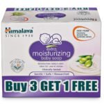 Himalaya Extra Moisturizing Baby Soap 75 g | Buy 3 Get 1 Free | No 1 Doctor prescribed brand | Aloe, Olive, Milk| Cleanses & Moisturizes baby's skin - Fast UK Delivery