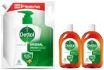 Dettol Antiseptic Disinfectant liquid for First aid, Surface Cleaning and Personal Hygiene & Liquid Handwash Refill - Original Germ Protection Hand Wash- 1500ml | Antibacterial Formula - Fast UK Delivery