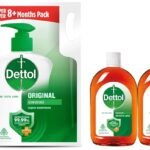 Dettol Antiseptic Disinfectant liquid for First aid, Surface Cleaning and Personal Hygiene & Liquid Handwash Refill - Original Germ Protection Hand Wash- 1500ml | Antibacterial Formula - Fast UK Delivery