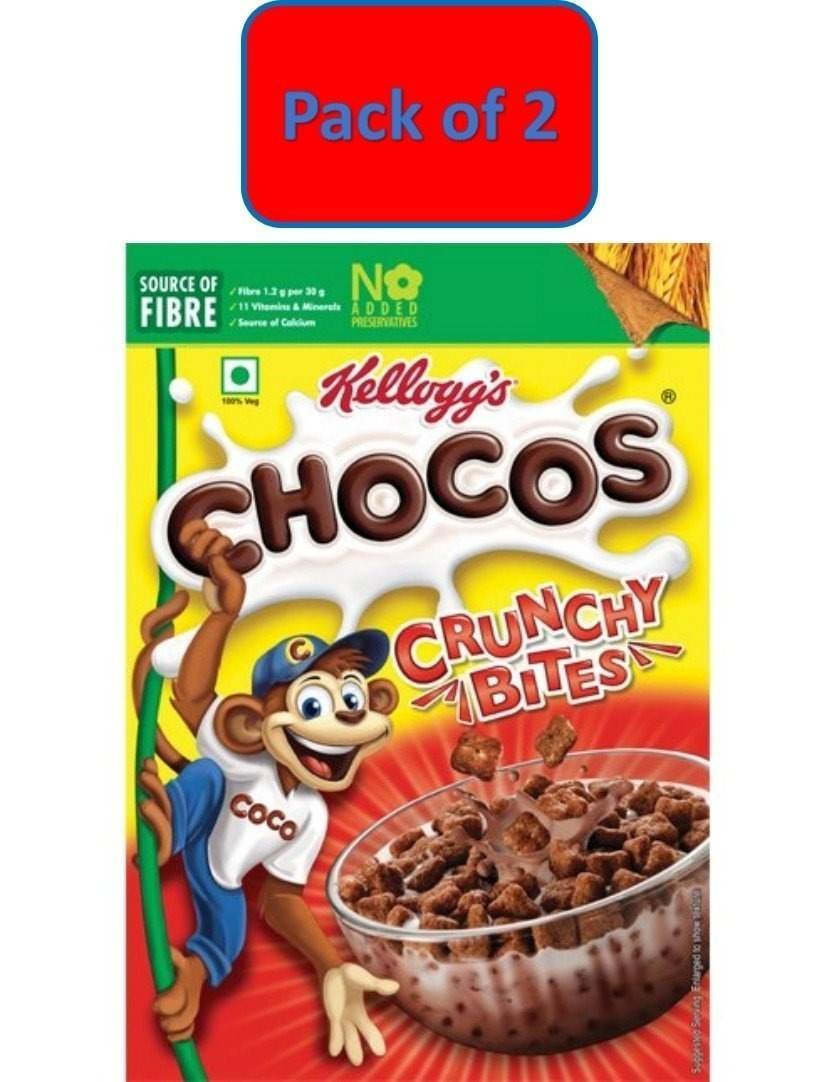 uk7154u2Ub9WL-1-1.jpg Kellogg's Chocos Crunchy Bites, 390g - Pack of 2 - Fast UK Delivery - Image 1