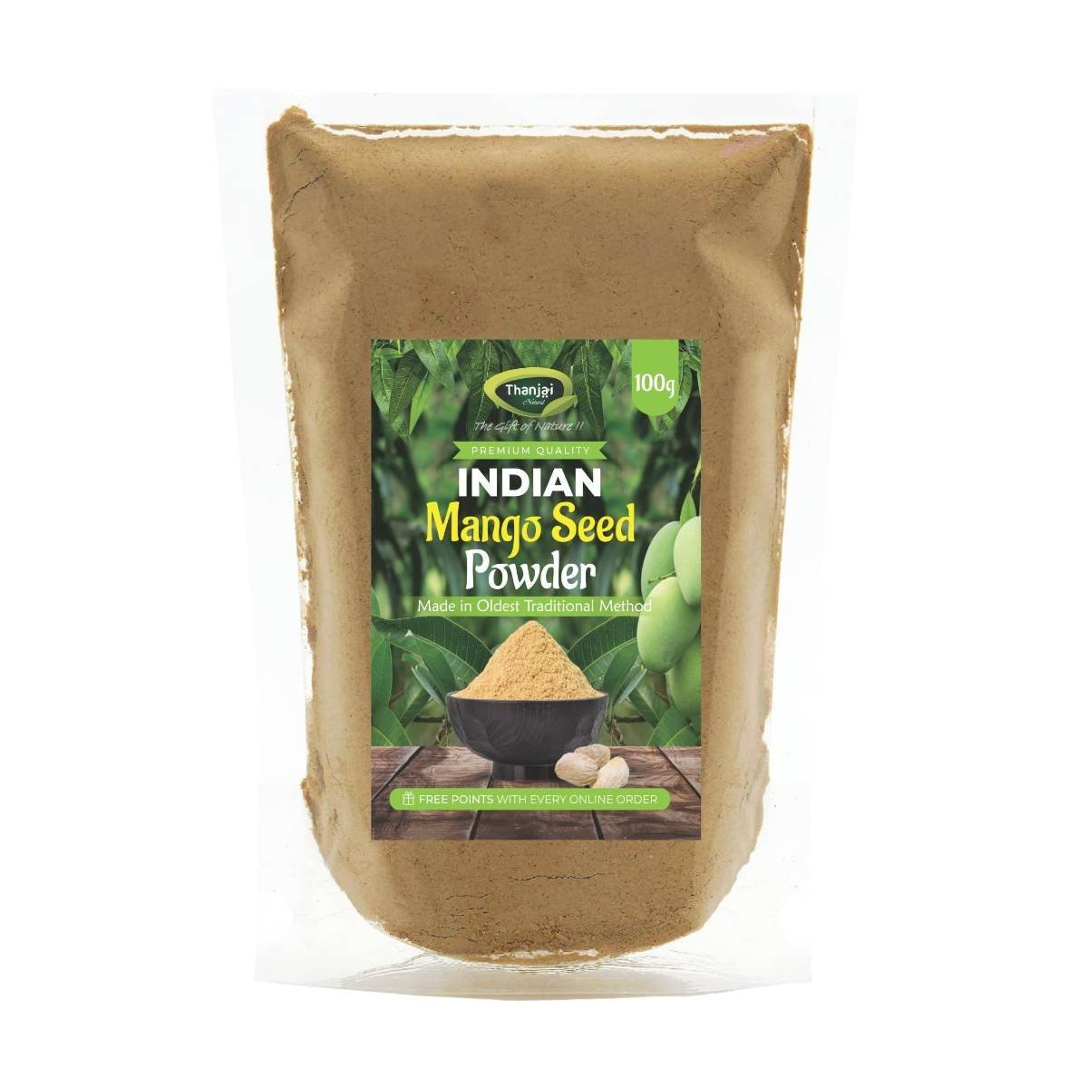 uk7158Bqgqn-L-1.jpg Thanjai Natural Mango Seed Powder (100g) 100% Natural, Made in dried mango seeds Oldest Traditional Method, No Preservatives - Fast UK Delivery - Image 1