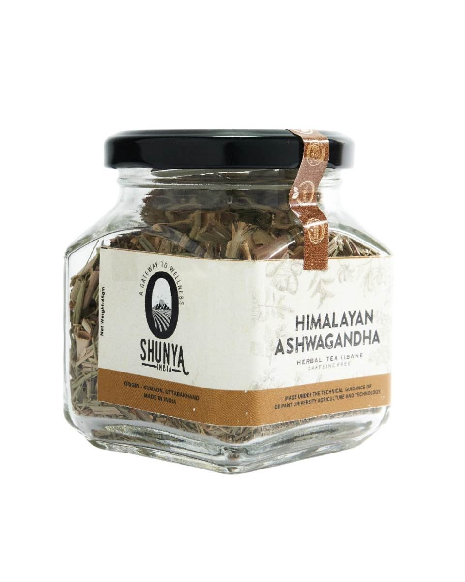uk715GSD3l9eL-1.jpg Shunya India Ashwagandha Himalayan 45g - Herbal Infusion Tea Tisane Natural Antioxidant, Sleep Support, Caffeine Free - Fast UK Delivery - Image 1