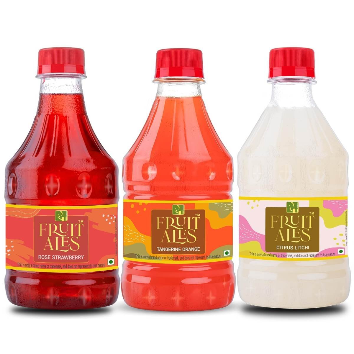 uk715Y40-0PdL.jpg Dhampure Speciality Kids Mocktails Syrup - Rose Strawberry, Tangerine Orange & Citrus Litchi For House Parties - 900Ml (3 X 300Ml) | Makes 12-15 Drinks Per Bottle - Fast UK Delivery - Image 1