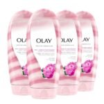 Olay Moisture Ribbons Plus 18 fl oz, Shea + Peony Blossom Body Wash, Pack of 4 (113239) - Fast UK Delivery