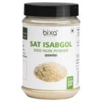 Bixa Botanical Sat Isabgol Powder (Plantago Ovata, Psyllium Husk) Daily Laxative Fibre, Natural Dietary Supplement, Maintains Gut (Intestinal) Motility and Eliminates Toxic Waste 7 Oz (200 g)