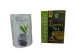 KORAKUNDAH White Tea In Canister 50g | KORAKUNDAH Organic Green Tea 250 g | Pack of 2 | Total 300g | India's Finest Chamraj Nilgiri Tea - Fast UK Delivery