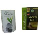 KORAKUNDAH White Tea In Canister 50g | KORAKUNDAH Organic Green Tea 250 g | Pack of 2 | Total 300g | India's Finest Chamraj Nilgiri Tea - Fast UK Delivery
