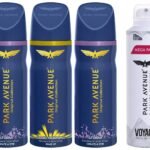 Park Avenue Men Body Deodorant Spray Original Collection, Good Morning, 100G/150Ml (Pack Of 2) With Body Deodorant Spray, Storm, 100G/150Ml & Voyage Signature Deodorant Spray, 220Ml - Fast UK Delivery