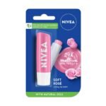 NIVEA Soft Rose Shine 4.8g Lip Balm|24 H Melt in Moisture Formula|Natural Oils|Glossy Finish,4.8 g (Pack of 1) - Fast UK Delivery