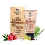 Ayouthveda Sun Turn Cream Spf40 UVA ++++ UVB PA++++ | Enriched With Zinc Oxide Aloe vera & Berries 60g - Fast UK Delivery