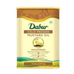 Dabur Cold Pressed Mustard Oil -3L | Healthy Cooking Oil | Goodness of Omega 3 & 6 | Perfect blend of Health, Taste & Aroma - Fast UK Delivery