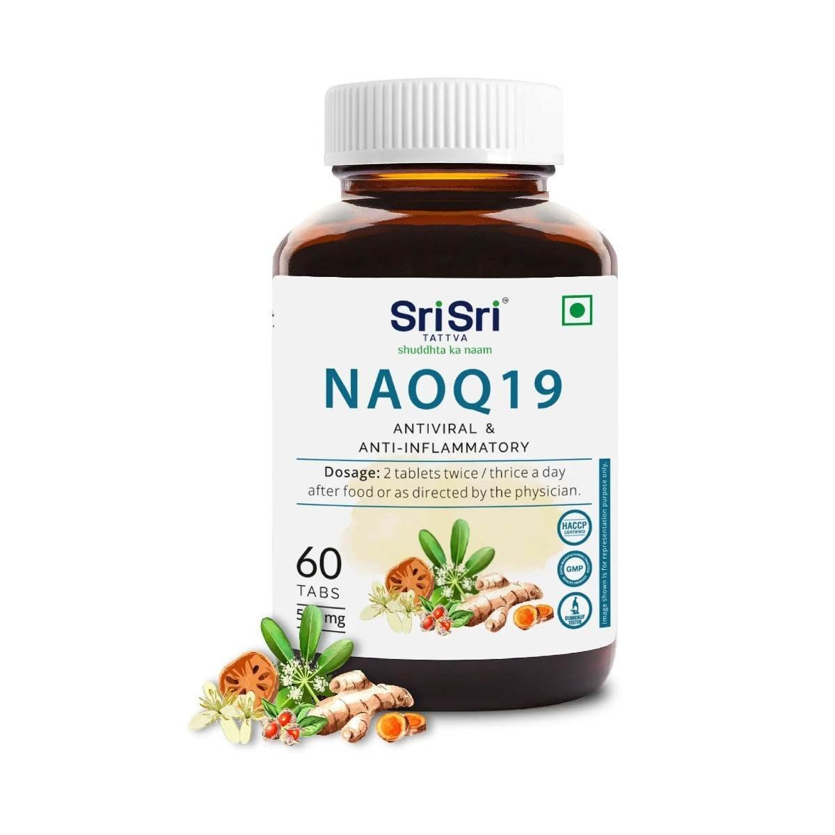 uk717e3Spy6JL.jpg Sri Sri TATTVA shuddhta ka naam NAOQ19 - Anti Viral, 60 Tabs | 500mg - Image 1