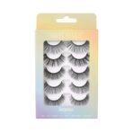 Swiss Beauty Cruelty-Free 3D Eyelashes - Pack of 10 False Eyelashes | Volumising Eye Lashes | Lengthening Eye Lashes | Lightweight Eyelashes | Shade - Black 01, Set of 5 - Fast UK Delivery