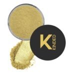 KINDED Highlighter Loose Powder for Face Makeup with Puff High Definition Ultra Fine Pro Translucent Pearl Glitter Shine Setting Finishing Powder Oily Dry All Skin (30 gm, Shimmer Banana Yellow) - Fast UK Delivery