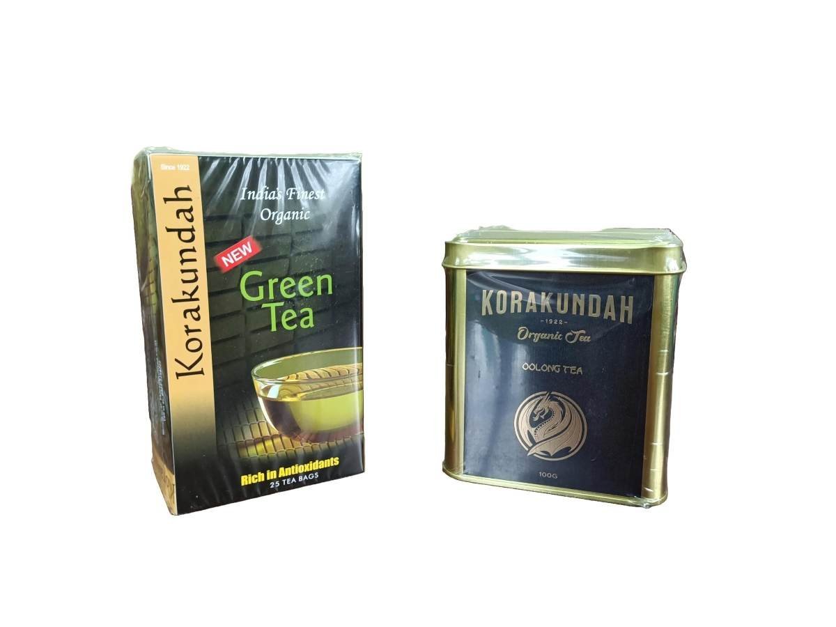uk717wTO5DgsL-1.jpg Korakundah Green Tea Dip Tea 50g | KORAKUNDAH Oolong Organic Tea 100 g | Pack of 2 | Total 150 g | India's Finest Chamraj Nilgiri Tea - Fast UK Delivery - Image 1