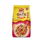 Dabur Honey Oats Cranberries & Almonds with Organic Honey - 500g | Ready to Eat | Helps Reduce Cholesterol | No Artificial Preservatives, Flavours & Colors - Fast UK Delivery