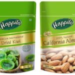 Happilo Premium International Dried Kiwi 200g & Happilo 100% Natural Premium California Almonds 200 g - Fast UK Delivery