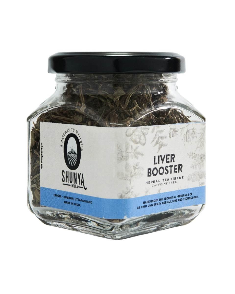 uk718dv1b1rUL-1.jpg Shunya India Liver Booster 45g - Herbal Infusion Tea Tisane Natural Antioxidant, Helps to Reduce Inflammation, Support Natural Detoxification Processes, Caffeine Free - Fast UK Delivery - Image 1