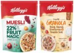 Kellogg's Muesli with 21% Fruit, Nut & Seeds & Crunchy Granola Honey, Almonds, Strawberries & Pumpkin Seeds| Breakfast Cereals | Multigrain, 450g - Fast UK Delivery