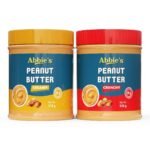 Abbie's Peanut Butter Creamy and Crunchy (510 g-Pack of 2) with 26g Protein Per 100g Serving, Zero Trans Fat/Cholesterol, Keto Friendly,100% Vegan, Good Source of Fat for Athletes, Body Builders - Fast UK Delivery