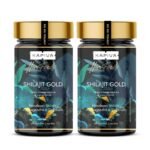 Kapiva Shilajit/Shilajeet Gold 60 Capsules | Contains 24 Carat Gold | For Stamina, Muscle Growth & Energy | Ashwagandha, Gokshura, Safed Musali & Other Action Herbs & 100% Ayurvedic (Pack of 2) - Fast UK Delivery