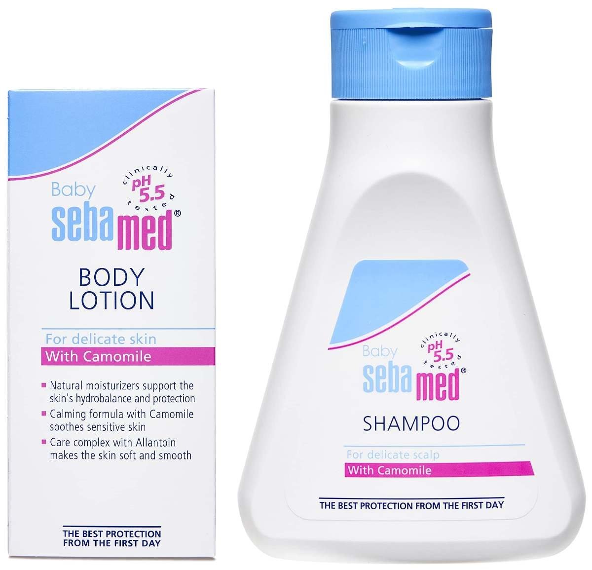 uk719qYdrm1LL-1-1.jpg Sebamed Baby (Children) Shampoo 150ml & Baby Lotion, 100ml Combo - Fast UK Delivery - Image 1