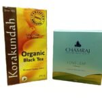 KORAKUNDAH Organic Black Tea FOP (Flowery Orange Pekoe) 250 g | CHAMRAJ Long Leaf FOP (Flowery Orange Pekoe) 250 g | Pack of 2 | Total 500 g | India's Finest Chamraj Nilgiri Tea - Fast UK Delivery