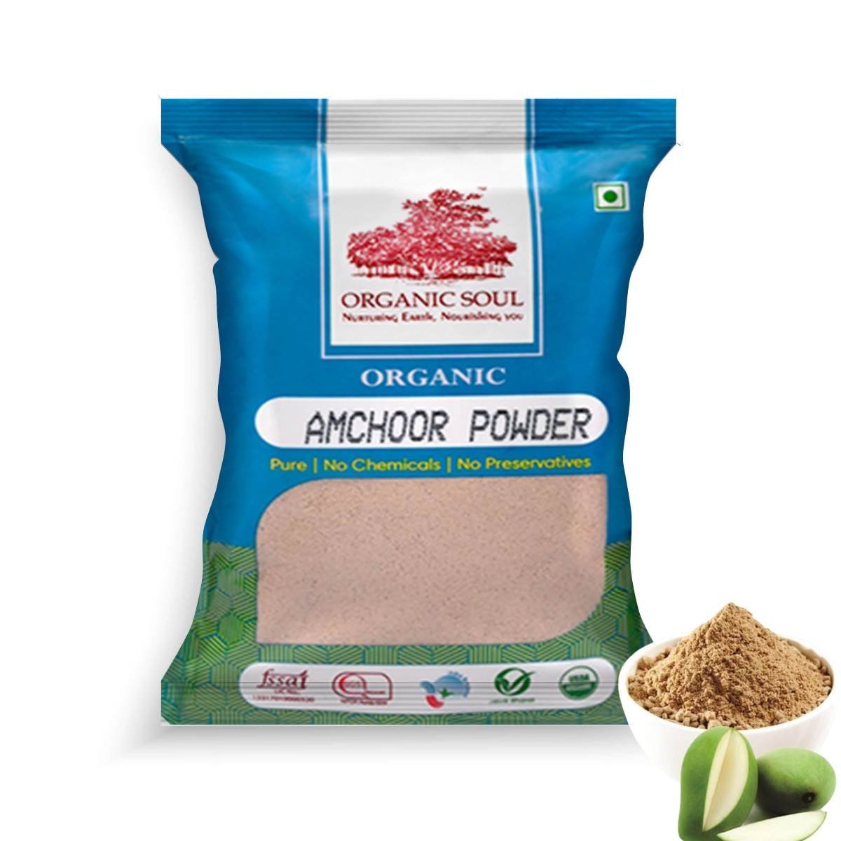 uk71A7P9LUoGL-1.jpg Organic Soul, Amchoor Powder Organic 250gm (Dry Mango Powder) Pack of 1 100% Organic Amchoor Powder - Fast UK Delivery - Image 1