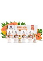 Ayouthveda Papaya & Aloe Vera Six Steps Facial Kit for Instant Glow | Keeps Skin Wrinkle & Blemish Free With the Goodness Of Almond & Sandalwood Oil (Pack of 230 Gram) - Fast UK Delivery