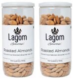 Lagom Gourmet Roasted Almonds 1 Kg | Lightly Salted | Dry Roasted | No Oil Used | Roasted To Perfection | No Preservatives | No Artificial Flavors | Gluten Free | Non Gmo | Nuts Dry Fruits - Fast UK Delivery