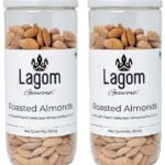 Lagom Gourmet Roasted Almonds 1 Kg | Lightly Salted | Dry Roasted | No Oil Used | Roasted To Perfection | No Preservatives | No Artificial Flavors | Gluten Free | Non Gmo | Nuts Dry Fruits - Fast UK Delivery