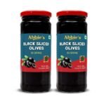 Abbie's Black Sliced Olives 900 g (450 g X 2 units), For Authentic Taste in Cooking, Snacking, Pizzas toppings or Italian Pastas Ingredient - Fast UK Delivery