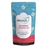 Oraah Relaxing Chamomile Green Tea for Good Sleep I Made with 100% Whole Leaf & Natural Chamomile Flowers, 50gms (Pack 1) - Fast UK Delivery