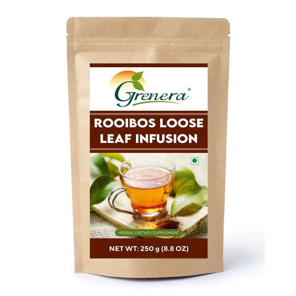 uk71AqYoFDqKL-1.jpg GRENERA South African Rooibos Tea - 250 Grams, Imported From South Africa, Caffeine Free, Anti Oxidant Rich Tea - Loose Leaves - Fast UK Delivery - Image 1
