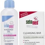 Sebamed Baby Massage Oil, 150ml & Sebamed Cleansing bar for sensitive and problematic skin, 100gm - Fast UK Delivery